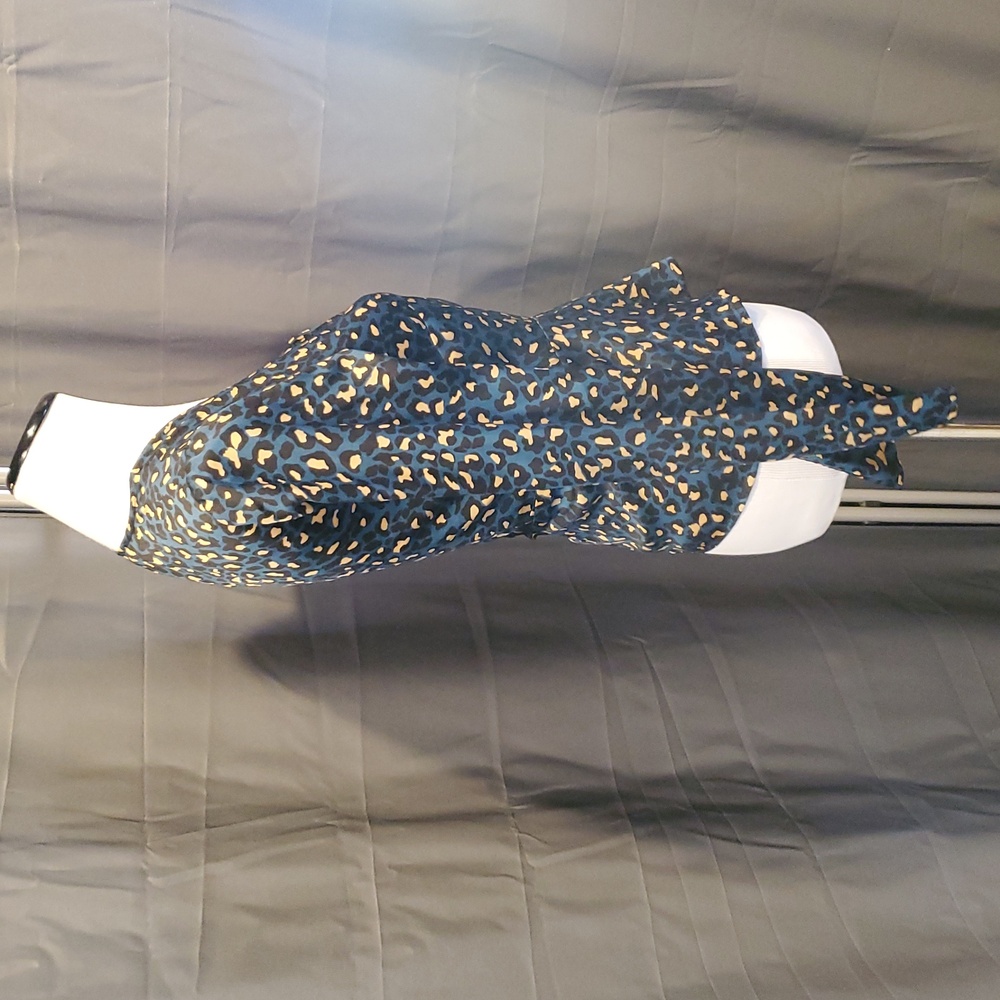 BCBGeneration Stylish Women's Wrap Top - Blue and Gold SZ XXS - Picture 3 of 7
